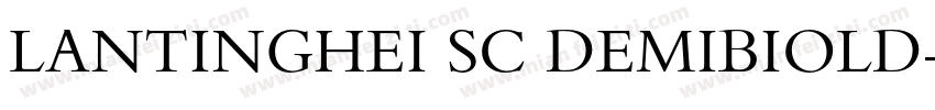 LANTINGHEI SC DEMIBIOLD字体转换